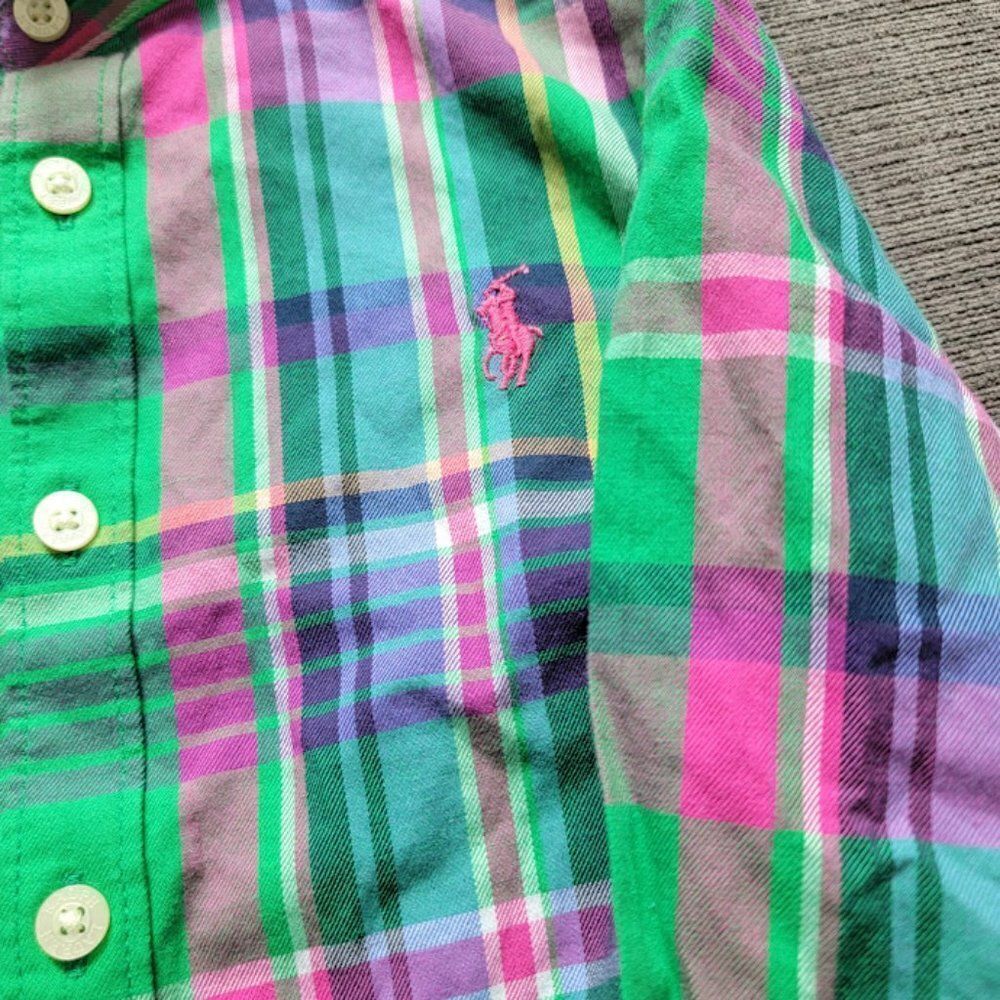Polo Ralph Lauren Boy's Multicolor 100% Cotton Button Down Casual Shirt … - Picture 3 of 4